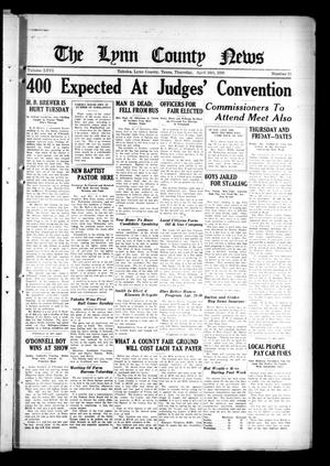 Primary view of object titled 'The Lynn County News (Tahoka, Tex.), Vol. 26, No. 33, Ed. 1 Thursday, April 10, 1930'.