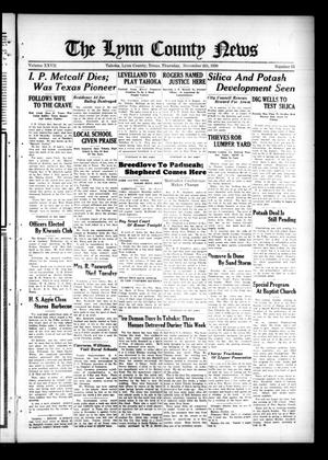 The Lynn County News (Tahoka, Tex.), Vol. 27, No. 13, Ed. 1 Thursday, November 20, 1930