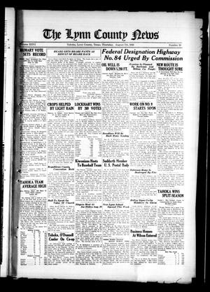The Lynn County News (Tahoka, Tex.), Vol. 26, No. 50, Ed. 1 Thursday, August 7, 1930