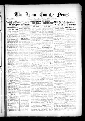 Primary view of object titled 'The Lynn County News (Tahoka, Tex.), Vol. 26, No. 25, Ed. 1 Thursday, February 13, 1930'.