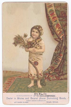 Primary view of object titled '[Young Girl Holding Feather]'.