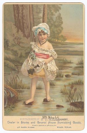 Primary view of object titled '[Young Girl Walking on Stones]'.