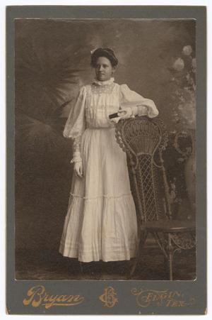 Primary view of object titled '[Unknown Woman Wearing All Light Color Clothing]'.