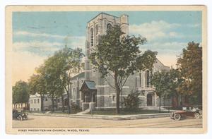 [Side View of First Presbyterian Church in Waco]