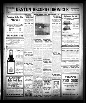 Denton Record-Chronicle. (Denton, Tex.), Vol. 15, No. 259, Ed. 1 Saturday, June 12, 1915