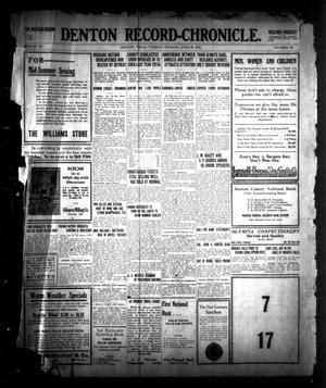 Denton Record-Chronicle. (Denton, Tex.), Vol. 15, No. 273, Ed. 1 Tuesday, June 29, 1915