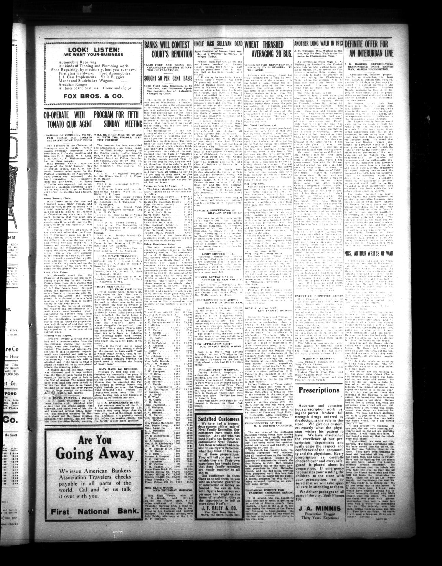 Record and Chronicle. (Denton, Tex.), Vol. 30, No. 41, Ed. 1 Thursday, June 20, 1912
                                                
                                                    [Sequence #]: 3 of 8
                                                
