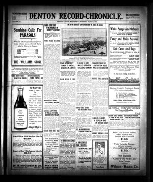 Denton Record-Chronicle. (Denton, Tex.), Vol. 15, No. 262, Ed. 1 Wednesday, June 16, 1915