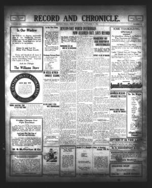 Record and Chronicle. (Denton, Tex.), Vol. 14, No. 86, Ed. 1 Friday, November 21, 1913