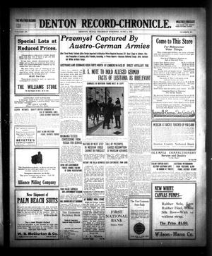 Denton Record-Chronicle. (Denton, Tex.), Vol. 15, No. 251, Ed. 1 Thursday, June 3, 1915