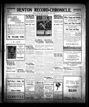 Denton Record-Chronicle. (Denton, Tex.), Vol. 15, No. 267, Ed. 1 Tuesday, June 22, 1915