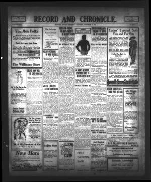Record and Chronicle. (Denton, Tex.), Vol. 14, No. 60, Ed. 1 Thursday, October 23, 1913