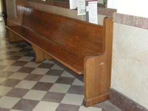 [Wooden Bench in Courthouse]