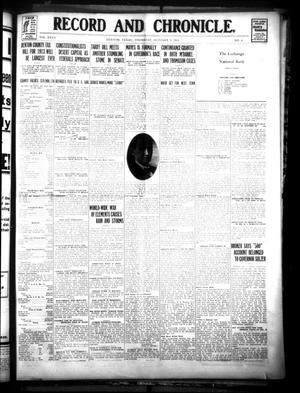 Record and Chronicle. (Denton, Tex.), Vol. 32, No. 4, Ed. 1 Thursday, October 2, 1913