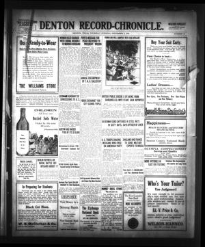 Denton Record-Chronicle. (Denton, Tex.), Vol. 16, No. 16, Ed. 1 Thursday, September 2, 1915