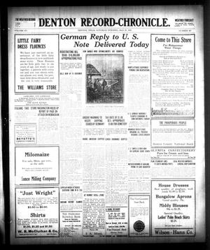 Denton Record-Chronicle. (Denton, Tex.), Vol. 15, No. 247, Ed. 1 Saturday, May 29, 1915