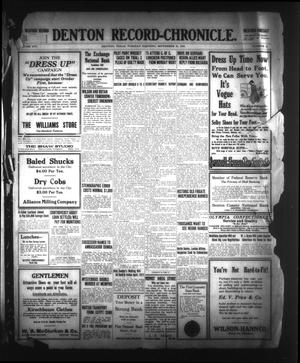 Denton Record-Chronicle. (Denton, Tex.), Vol. 16, No. 32, Ed. 1 Tuesday, September 21, 1915