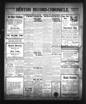 Denton Record-Chronicle. (Denton, Tex.), Vol. 16, No. 49, Ed. 1 Monday, October 11, 1915