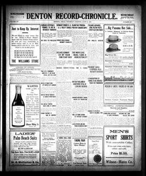 Denton Record-Chronicle. (Denton, Tex.), Vol. 15, No. 257, Ed. 1 Thursday, June 10, 1915