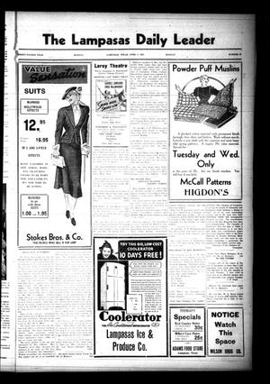 The Lampasas Daily Leader (Lampasas, Tex.), Vol. 34, No. 25, Ed. 1 Monday, April 5, 1937