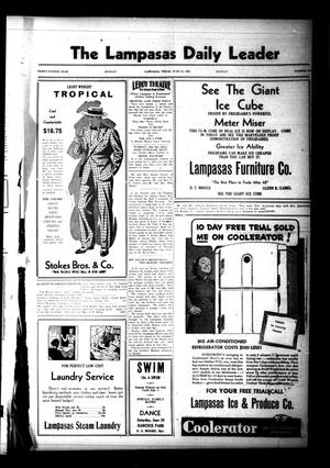 Primary view of object titled 'The Lampasas Daily Leader (Lampasas, Tex.), Vol. 34, No. 90, Ed. 1 Monday, June 21, 1937'.