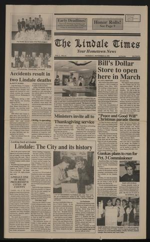 The Lindale Times (Lindale, Tex.), Vol. 1, No. 15, Ed. 1 Thursday, November 21, 1991