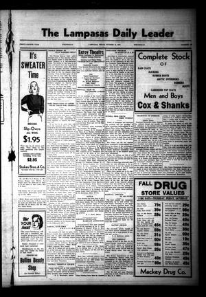 The Lampasas Daily Leader (Lampasas, Tex.), Vol. 34, No. 187, Ed. 1 Wednesday, October 13, 1937