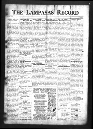 Primary view of object titled 'The Lampasas Record (Lampasas, Tex.), Vol. 30, No. 34, Ed. 1 Thursday, April 1, 1937'.