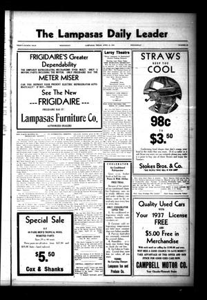 The Lampasas Daily Leader (Lampasas, Tex.), Vol. 34, No. 39, Ed. 1 Wednesday, April 21, 1937