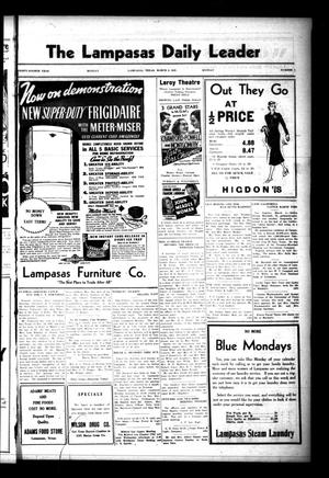 The Lampasas Daily Leader (Lampasas, Tex.), Vol. 34, No. 1, Ed. 1 Monday, March 8, 1937