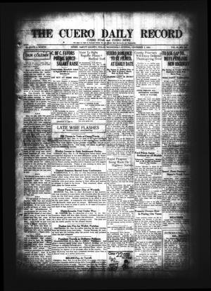 Primary view of object titled 'The Cuero Daily Record (Cuero, Tex.), Vol. 61, No. 131, Ed. 1 Wednesday, December 3, 1924'.