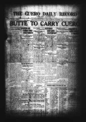 The Cuero Daily Record (Cuero, Tex.), Vol. 61, No. 108, Ed. 1 Tuesday, November 4, 1924