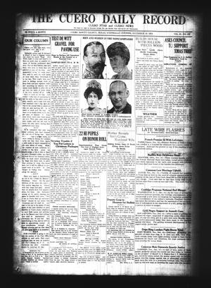 Primary view of object titled 'The Cuero Daily Record (Cuero, Tex.), Vol. 61, No. 137, Ed. 1 Wednesday, December 10, 1924'.