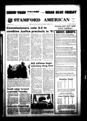 Primary view of object titled 'Stamford American (Stamford, Tex.), Vol. 66, No. 31, Ed. 1 Thursday, October 29, 1987'.