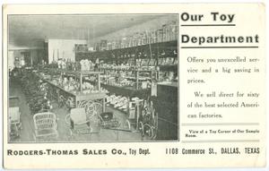 [Postcard of a Toy Department]