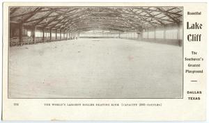 Primary view of object titled '[Postcard of a Roller Skating Rink]'.