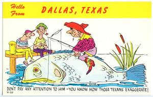 [Postcard of a Man Riding a Fish]