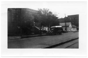Primary view of object titled '[Carnegie Library and Bookmobile]'.