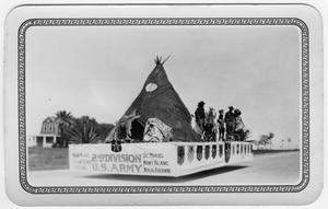 Primary view of object titled '[Parade float for the 2nd Division U. S. Army]'.