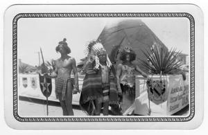 Primary view of object titled '[Men in costume for a parade]'.