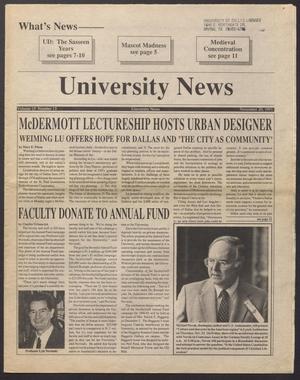 University News (Irving, Tex.), Vol. 15, No. 13, Ed. 1 Wednesday, November 20, 1991