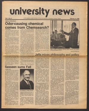 Primary view of object titled 'University News (Irving, Tex.), Vol. 5, No. 8, Ed. 1 Wednesday, February 10, 1982'.