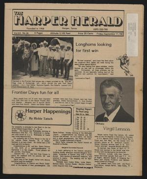 The Harper Herald (Harper, Tex.), Vol. 63, No. 36, Ed. 1 Friday, September 11, 1987