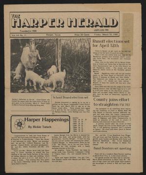 The Harper Herald (Harper, Tex.), Vol. 64, No. 11, Ed. 1 Friday, March 18, 1988