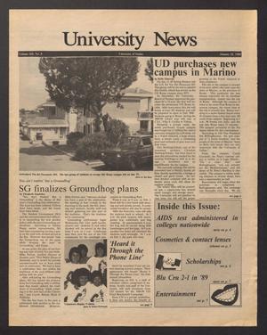Primary view of object titled 'University News (Irving, Tex.), Vol. 12, No. 8, Ed. 1 Wednesday, January 25, 1989'.