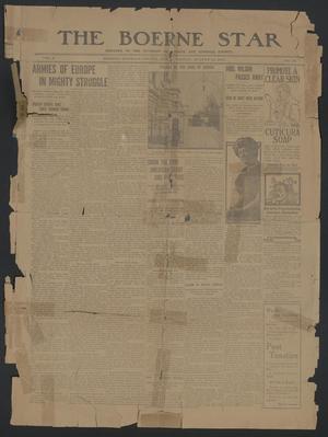 Primary view of object titled 'The Boerne Star (Boerne, Tex.), Vol. 9, No. 20, Ed. 1 Friday, August 14, 1914'.