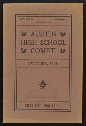The Comet, Volume 3, Number 1, October 1903