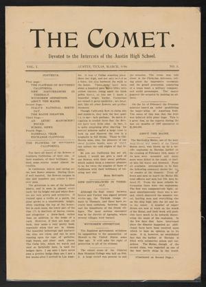 Primary view of object titled 'The Comet, Volume 1, Number 3, March 1898'.