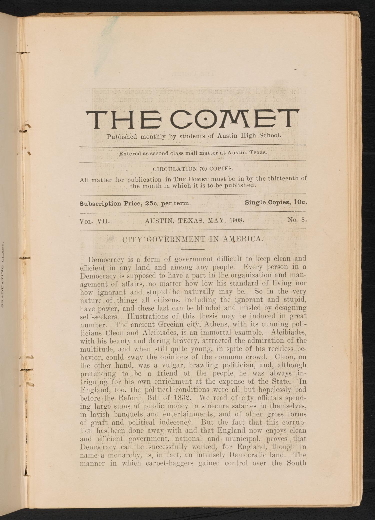 The Comet, Volume 7, Number 8, May 1908
                                                
                                                    1
                                                