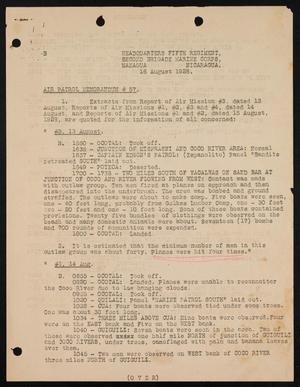 [Memo regarding Air Patrol Reports, 16 August 1928]